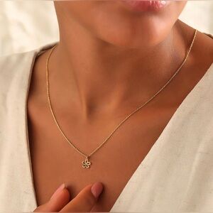 NWT 14K Gold Plated Necklace for Women - Dainty Flower